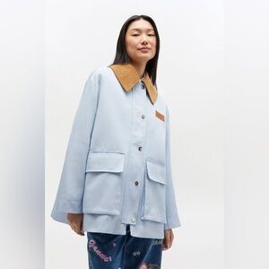 GANNI BlueTwill Midi Jacket - S/M